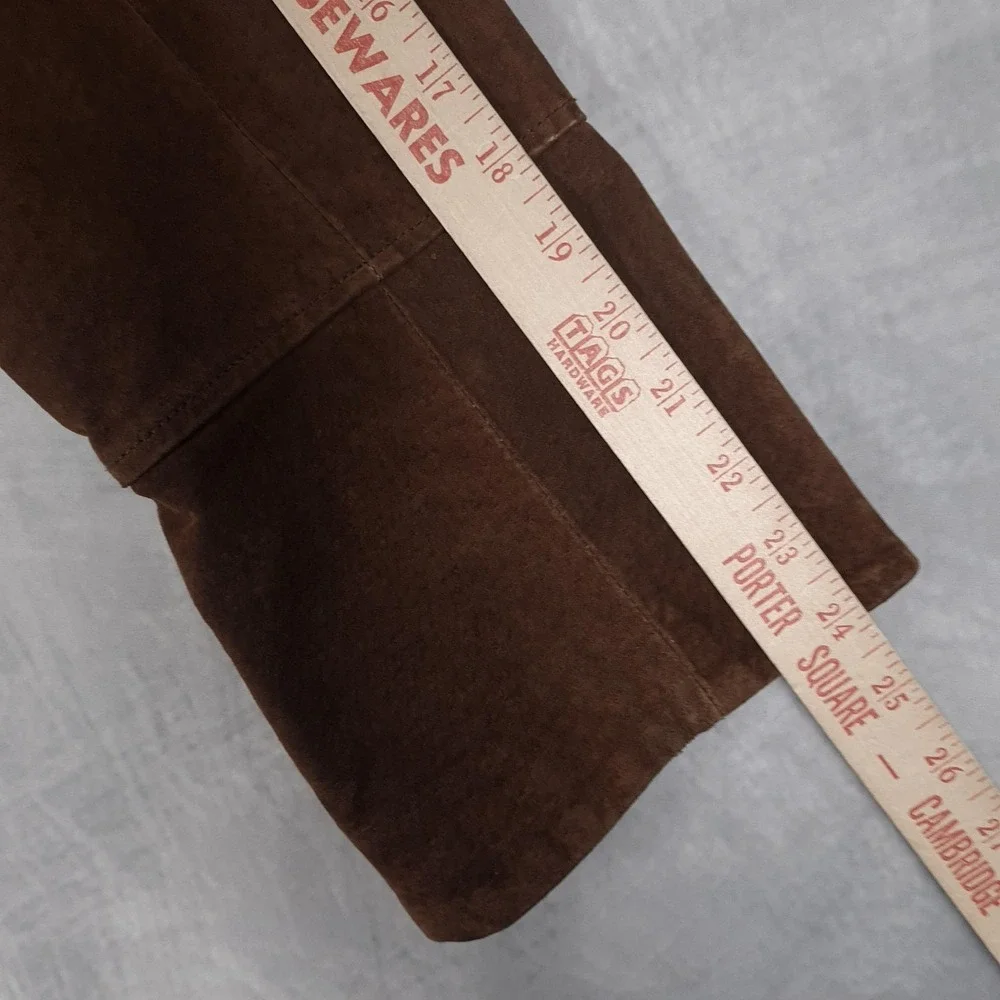 Vintage Y2K Mudd Suede Jacket Womens Large Brown Floral Embroidered Festival - Picture 11 of 16